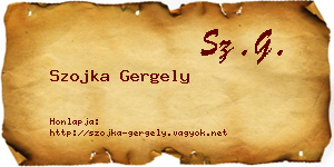 Szojka Gergely névjegykártya