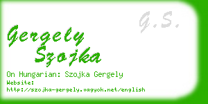 gergely szojka business card